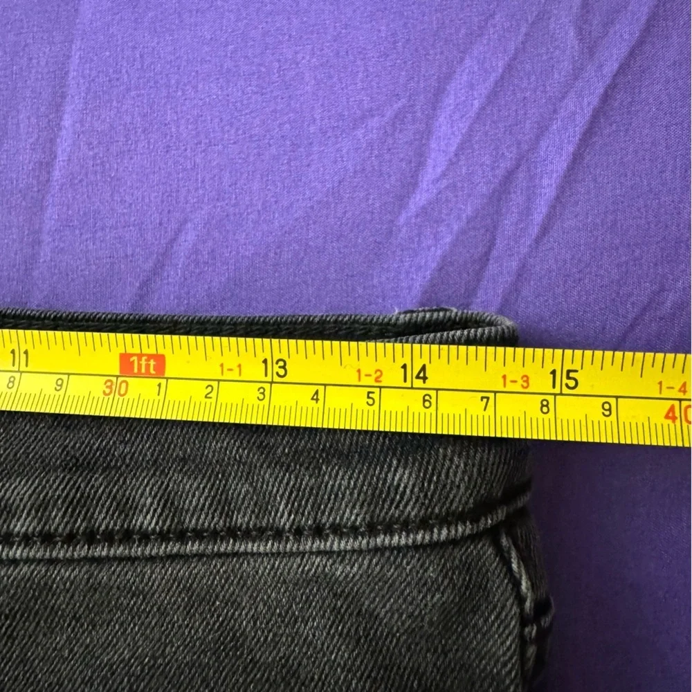 Re/Done Women’s 70s Stove Pipe Jeans in Washed Noir (Black) Size‎ 29